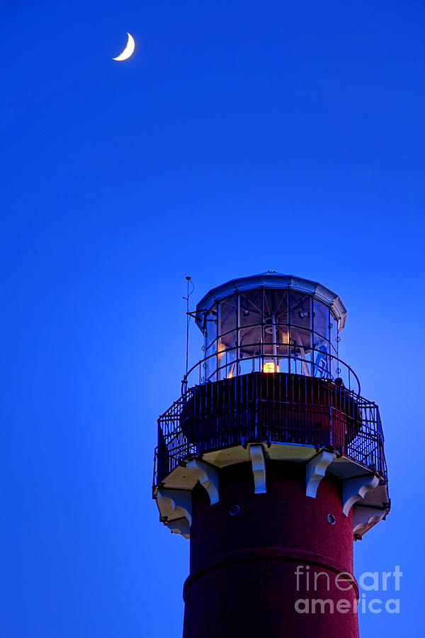 Lighthouse Photograph - Barnegat Moonlight by Olivier Le Queinec