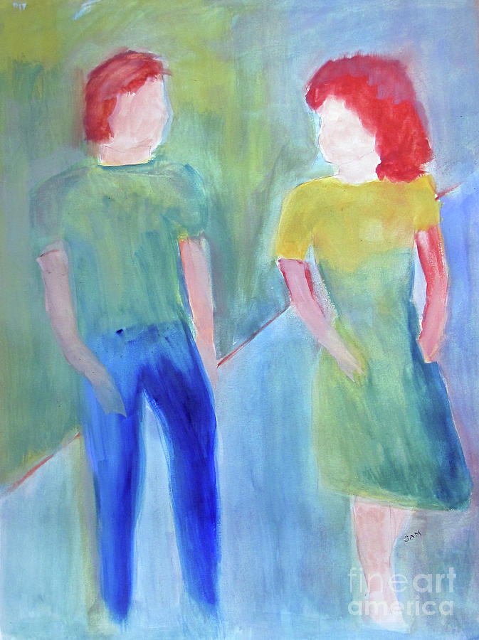Barney and Elizabeth Painting by Sandy McIntire