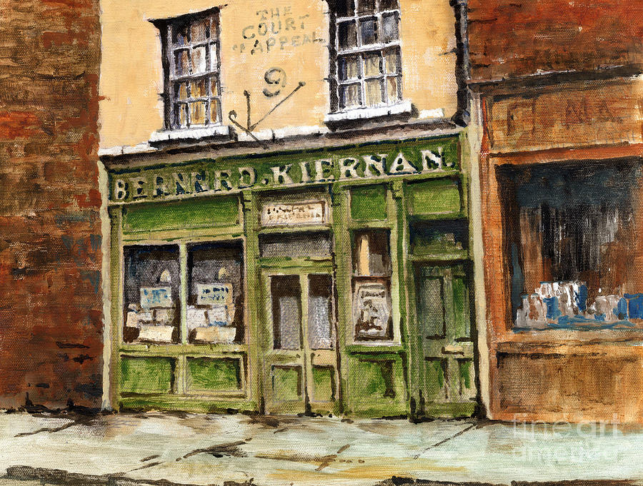 Barney Kiernans Pub, Dublin Painting by Val Byrne