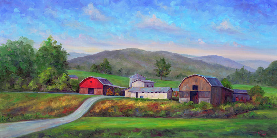 Barns In Etowah Nc Painting By Jeff Pittman