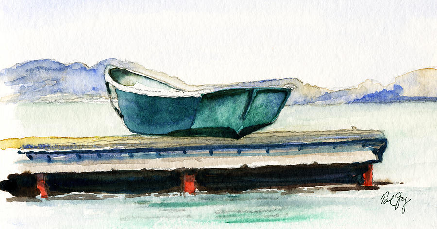 Boat Painting - Barnstable Skiff by Paul Gaj