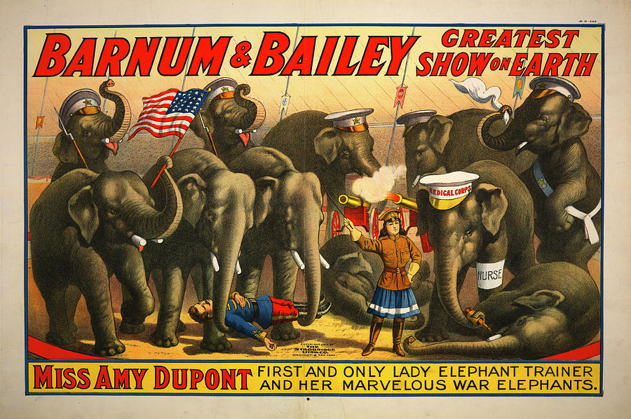 Antyki I Sztuka Vintage Barnum Bailey Circus Advertising A3 Poster Print Plakaty Artystyczne Hshdnet Com