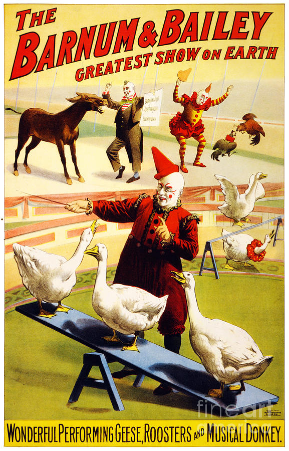 Vintage Painting - Barnum and Bailey Vintage Circus Poster by Vintage Treasure