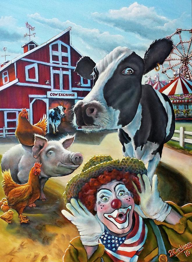 Barnyard Antics Painting by Brett Caplinger - Fine Art America