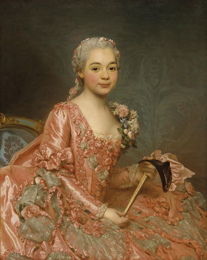 Baroness de Neubourg-Cromiere Painting by Alexander Roslin