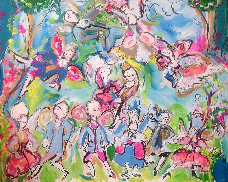 Baroque fairy party Painting by Judith Desrosiers