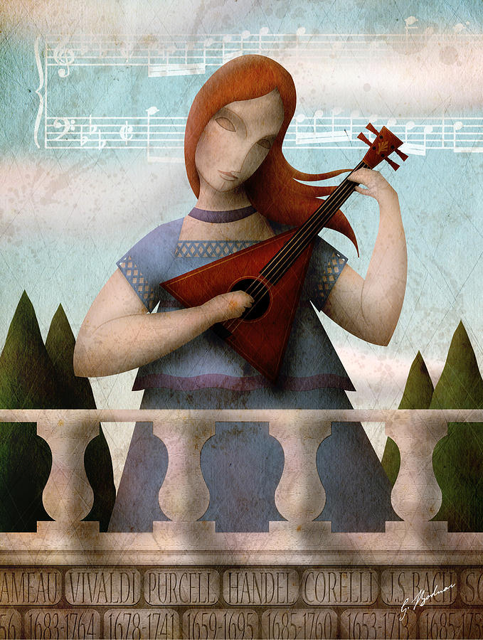 Music Digital Art - Baroque In Heart by Gary Bodnar
