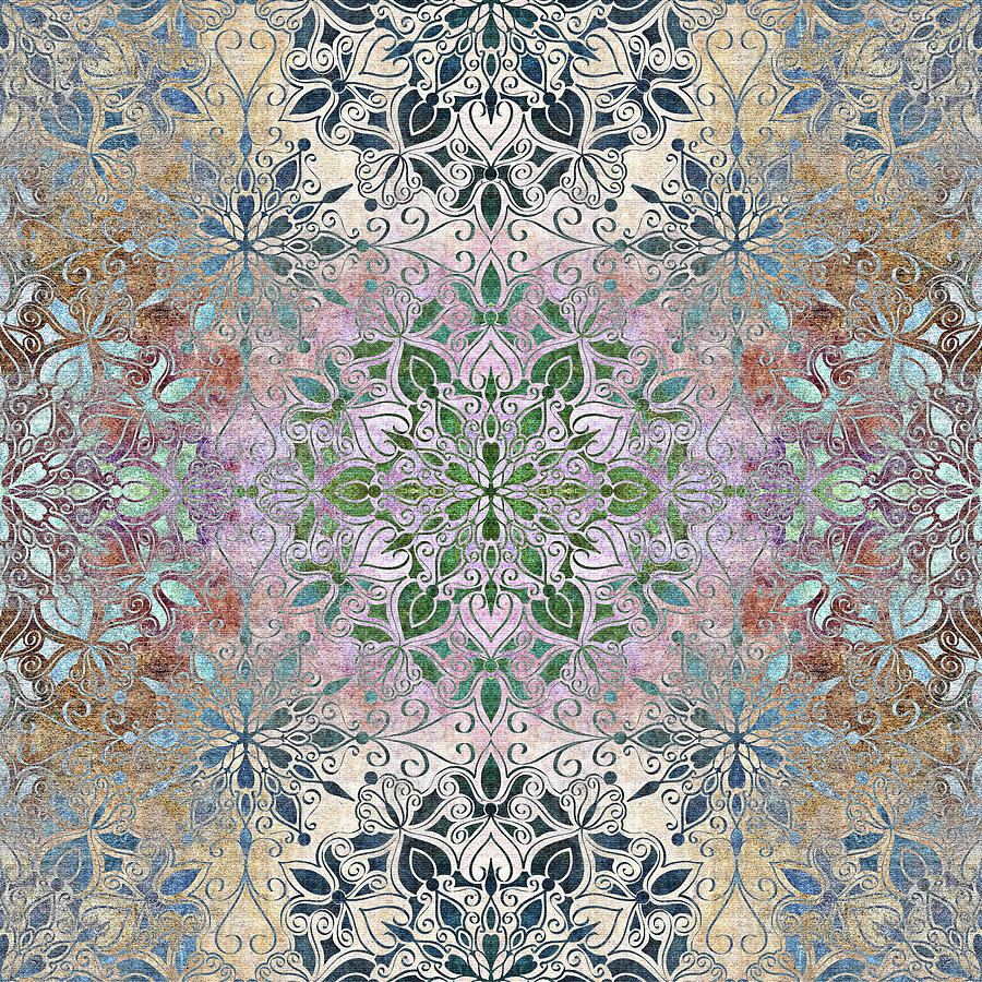 Baroque Multi Colored Mandala Digital Art by SharaLee Art