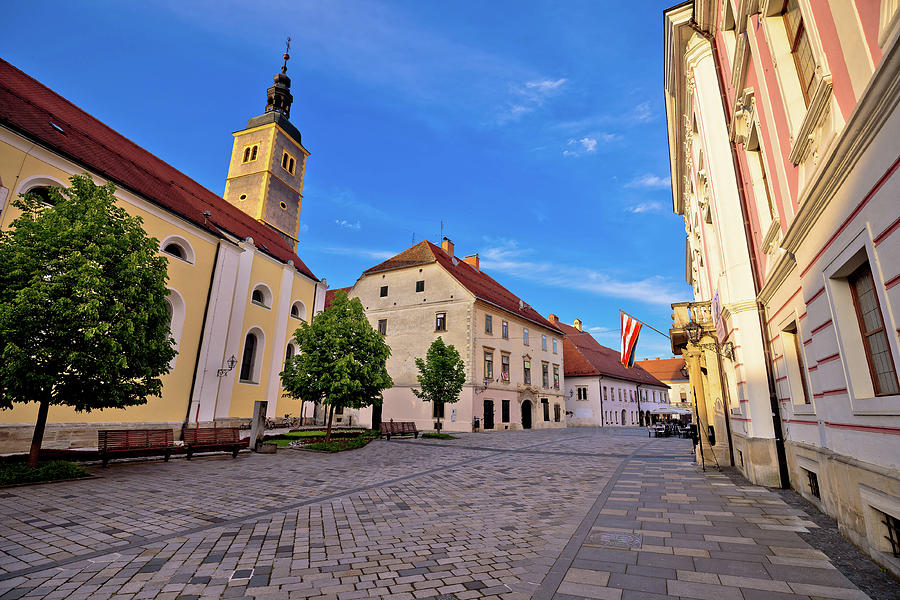 Baroque town of Varazdin street view Photograph by Brch Photography