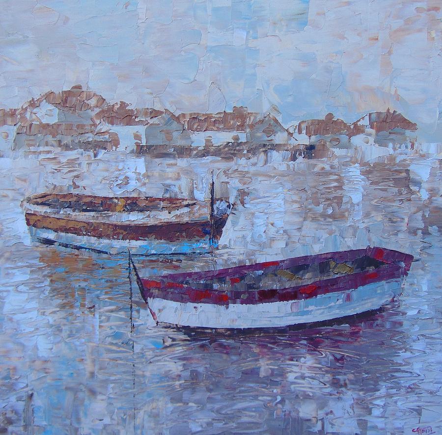 Barques de Provence Painting by Frederic Payet