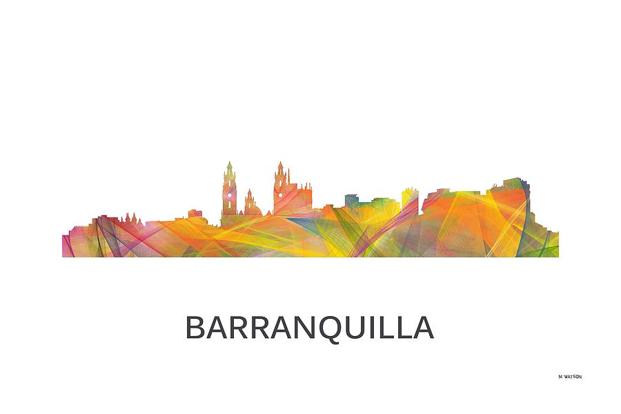 Barranquilla Columbia Skyline Digital Art by Marlene Watson