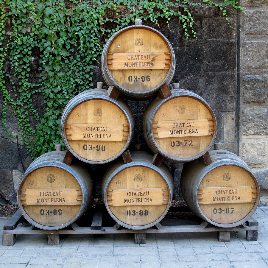 Wine Photograph - Barrel Stack by Jean Macaluso