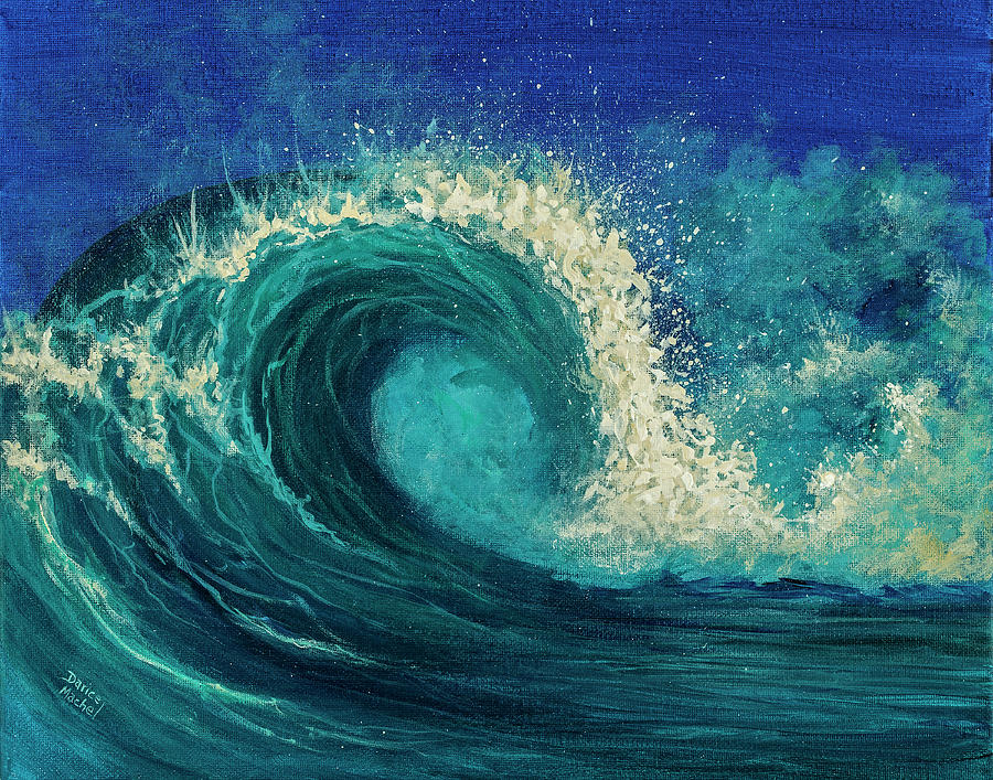 Barrel Wave Painting by Darice Machel McGuire
