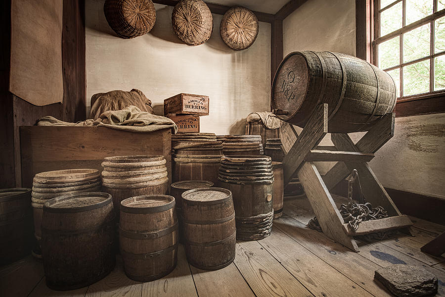 Barrels by the Window Photograph by Gary Heller