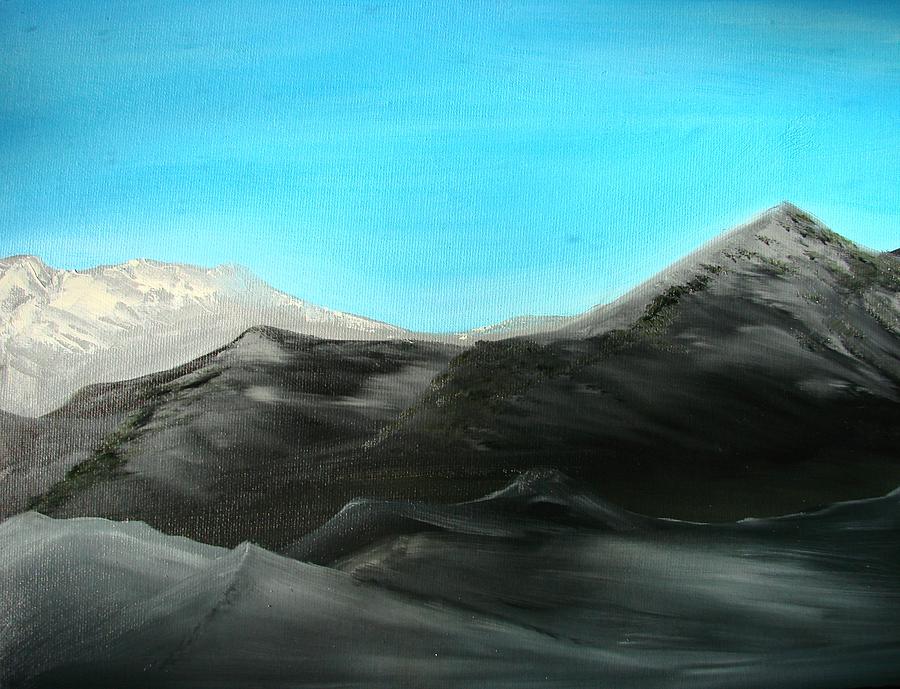 Barren Mountains Painting by Liz Vernand