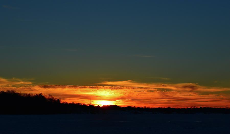 Barrie Sunset In February  Photograph by Lyle Crump