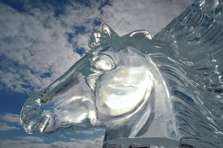 Barrie Winterfest Ice Sculpture  Photograph by Lyle Crump