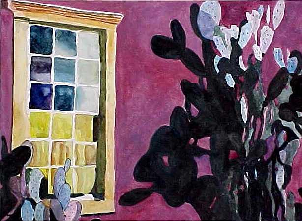 Southwest Painting - Barrio Window by Kitty Schwartz Southwest Painting - Barrio Window by Kitty Schwartz