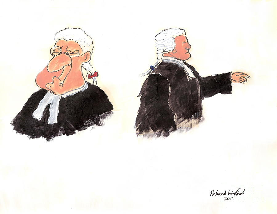 Law Painting - Barristers 1 by Richard W Linford