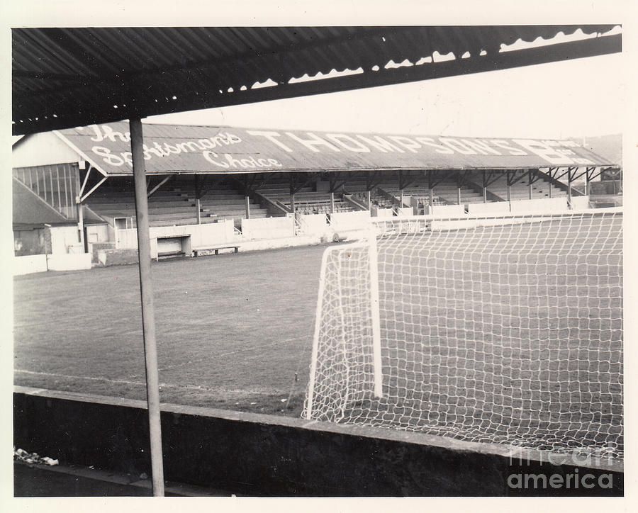 Barrow - Holker Street - Main Stand 1 - September 1964 Photograph by Legendary Football Grounds