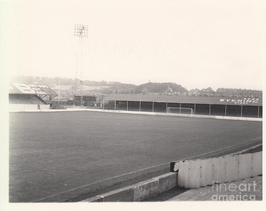 Barrow - Holker Street - Steelworks End 1 - September 1964 Photograph by Legendary Football Grounds