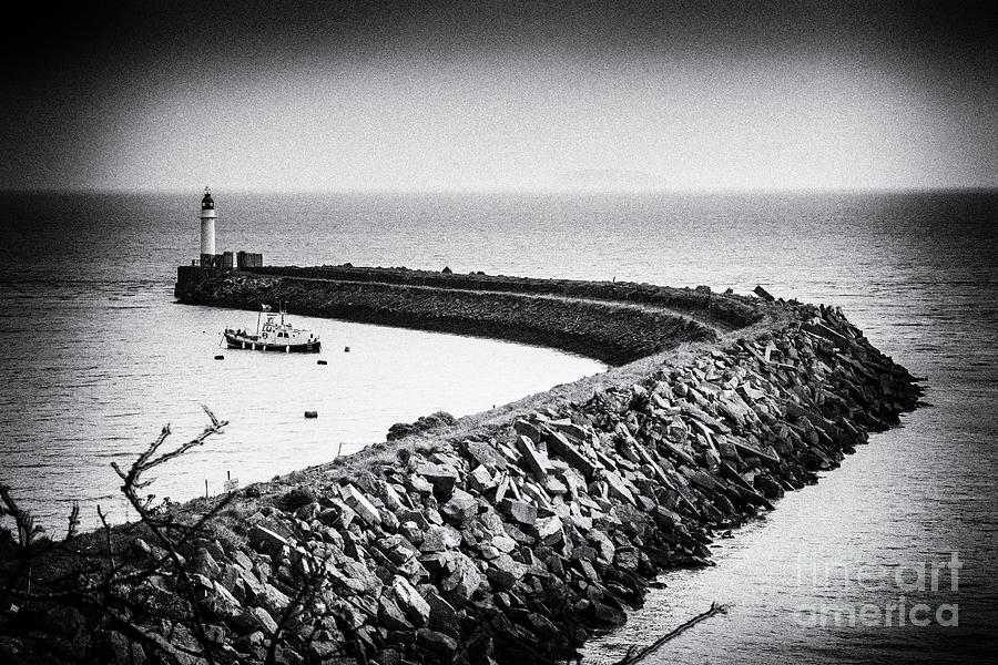 Barry Island Breakwater Film Noir Photograph