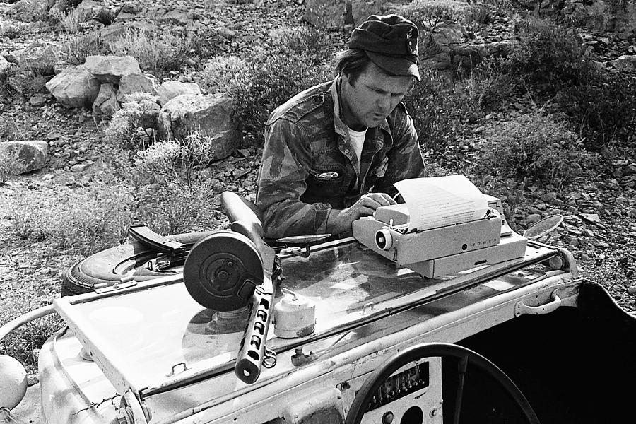 Barry Sadler  1 writing Casca The Eternal Mercenary Tucson Arizona 1971 Photograph by David Lee Guss