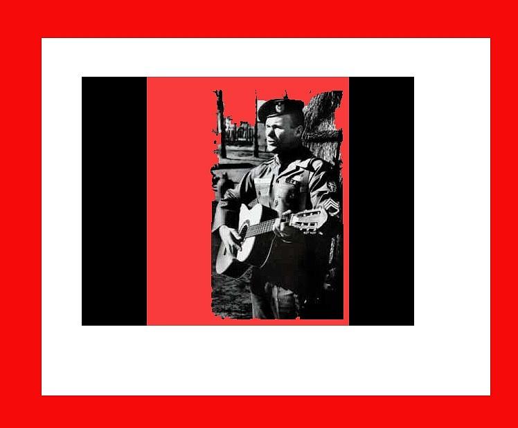 Barry Sadler playing guitar circa 1966-2016 Photograph by David Lee Guss