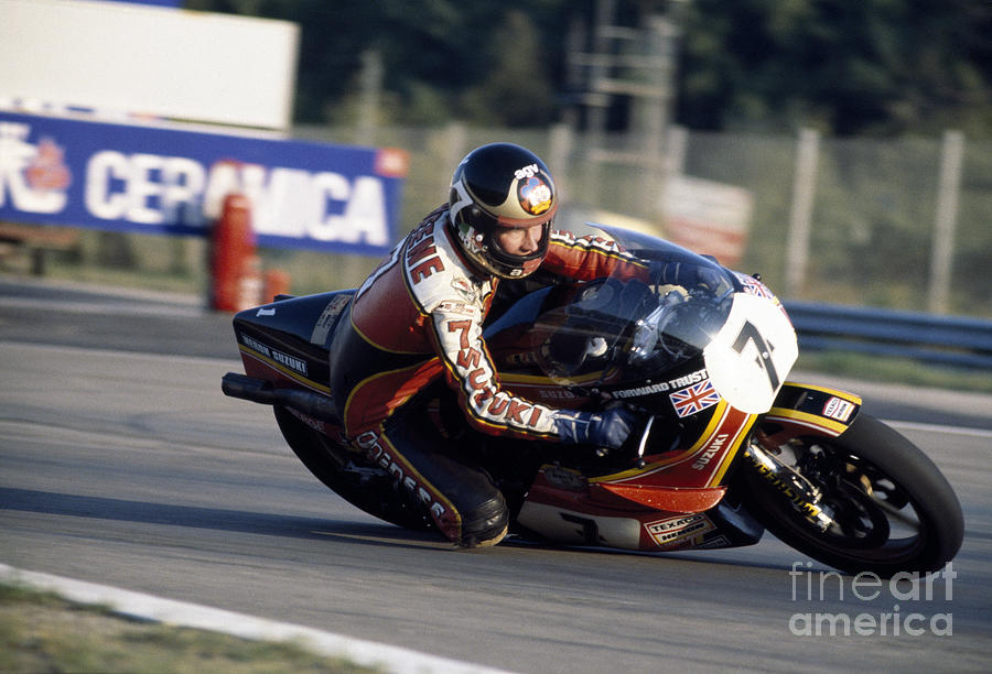 Barry Sheene. 1978 Nations motorcycle Grand Prix Photograph by Oleg Konin