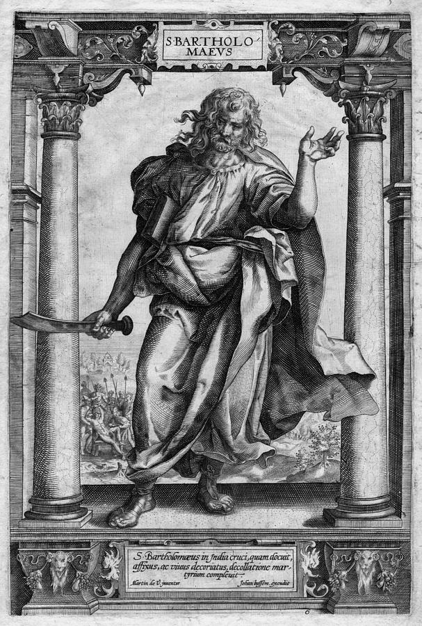 Saint Bartholomew Digital Art - Bartholomew the Apostle by Antique Images Saint Bartholomew Digital Art - Bartholomew the Apostle by Antique Images
