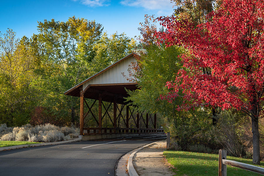 Reno Photograph - Bartley Ranch Covered Bridge by Janis Knight