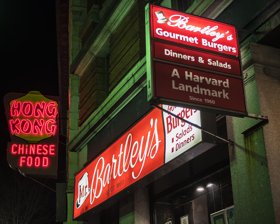 Bartleys Burgers and the Hong Kong in Harvard Square Cambridge MA Photograph by Toby McGuire