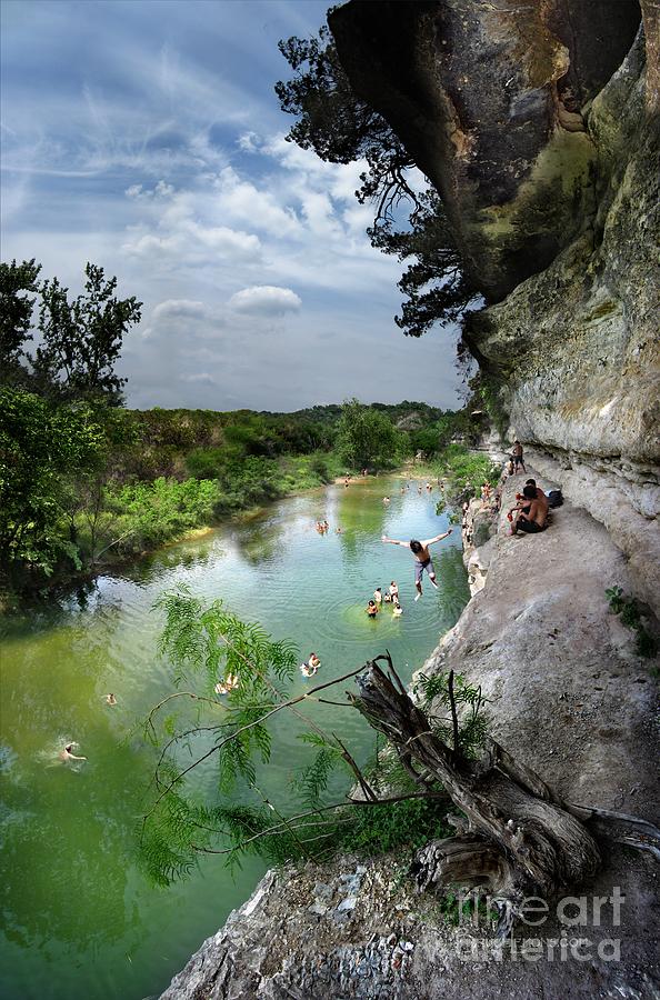 Barton Creek Cliffs Austin Texas by Bruce Lemons