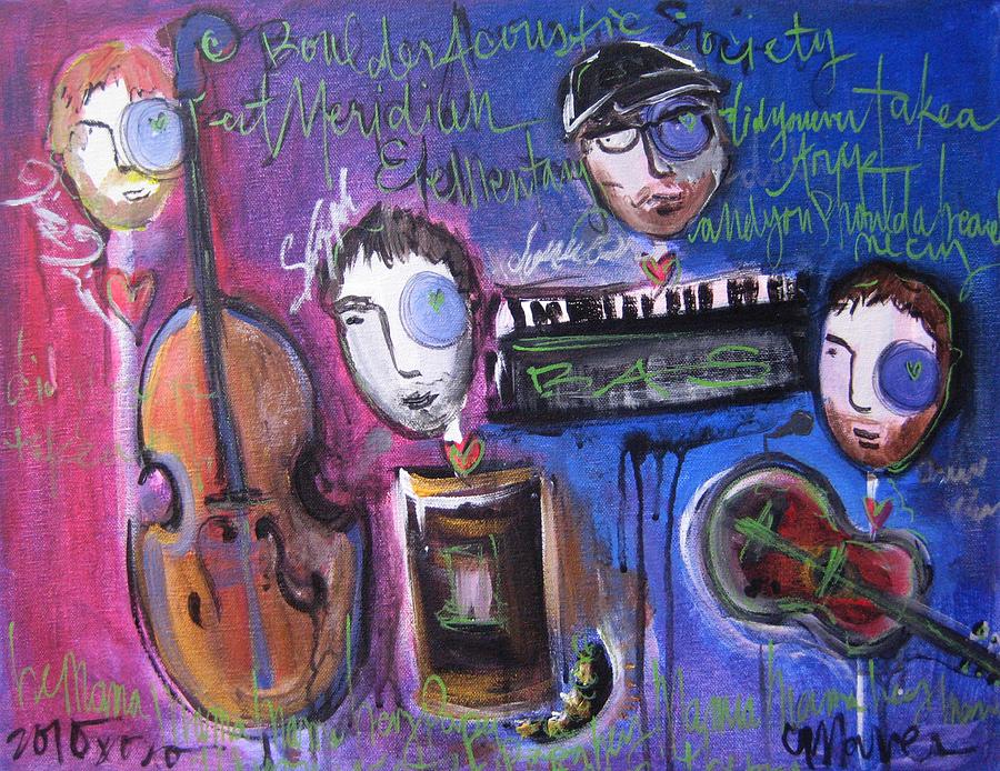 Music Painting - BAS at Meridian Elementary School by Laurie Maves ART