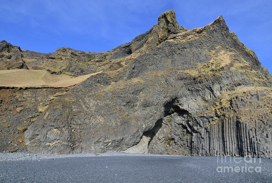 Basalt Columns found on Black Sand Beach in Vik Iceland Photograph by DejaVu Designs