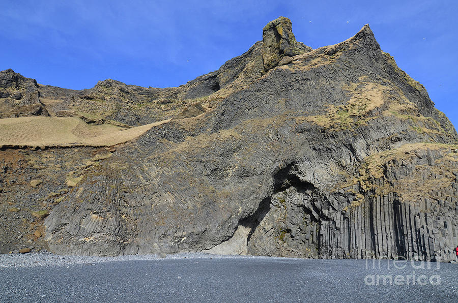 Basalt Rock Formations on Black Sand Beach in Iceland Photograph by DejaVu Designs