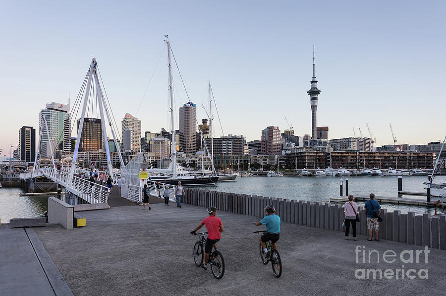 Bascule bridge between the Wynyard Quarter and Viaduct marina in Photograph by Didier Marti
