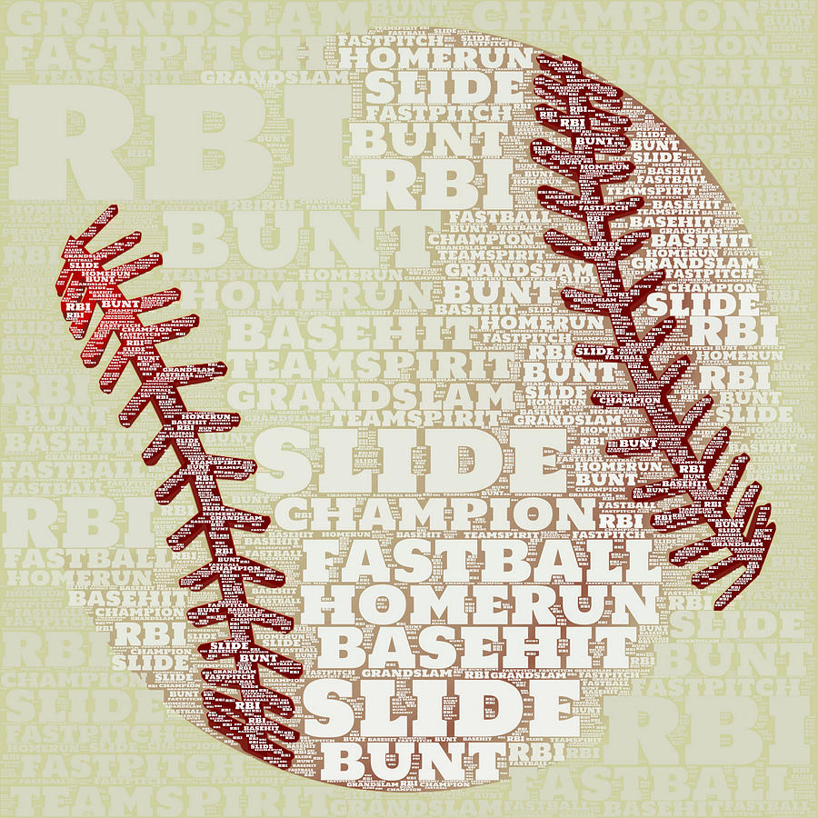 Baseball Digital Art - Baseball 2 by Brandi Fitzgerald