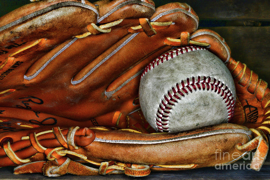 Baseball and Glove Photograph by Paul Ward