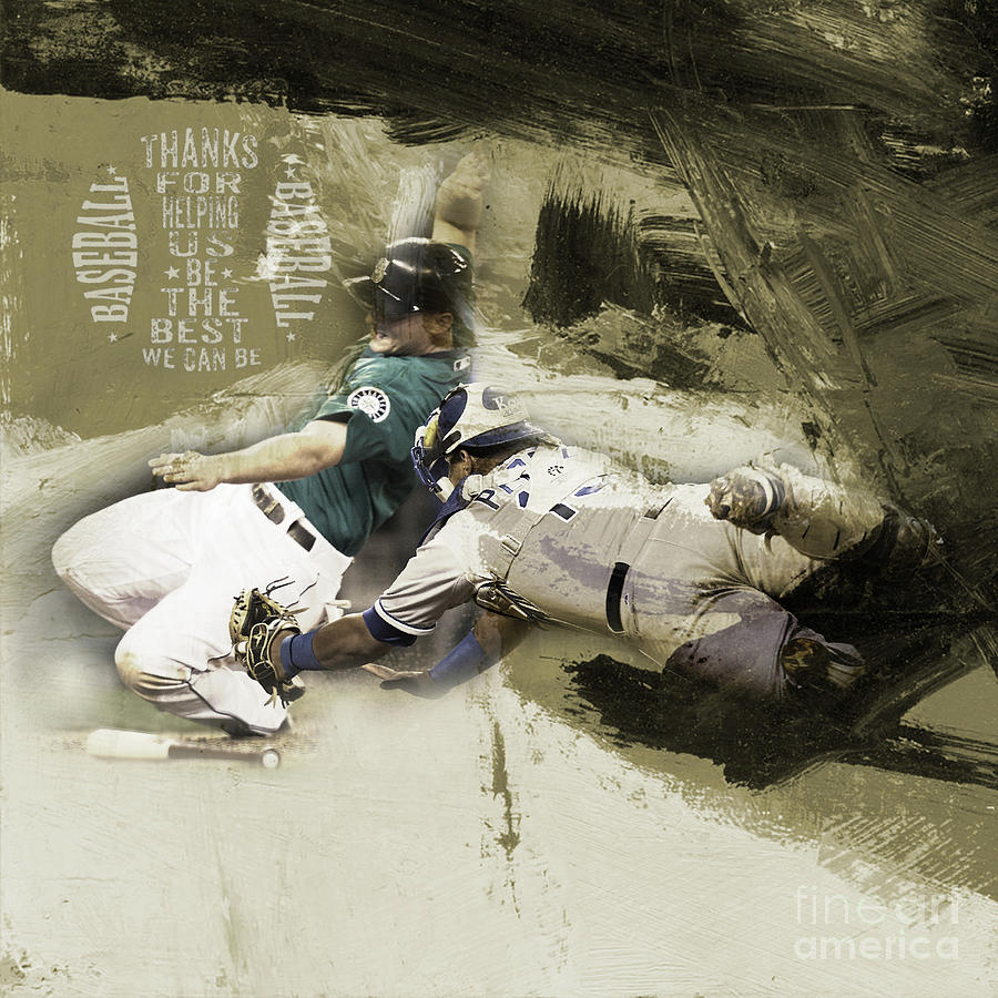 Baseball Painting - Baseball  by Gull G