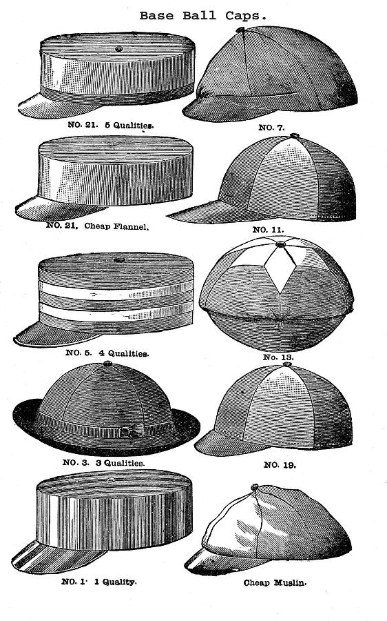 Baseball Hats  Drawing by Vintage Pix