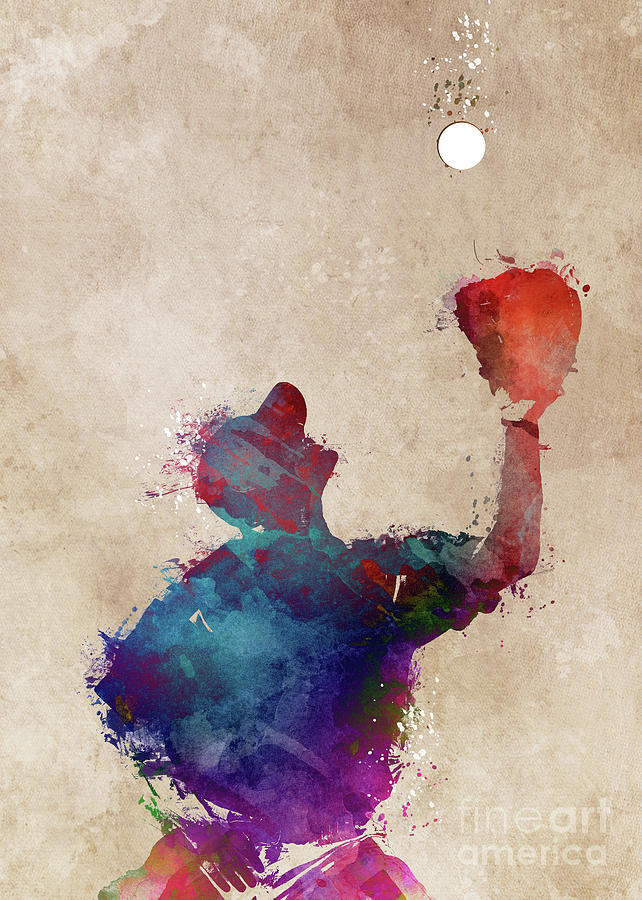 Baseball Player Art 7 Digital Art by Justyna Jaszke JBJart