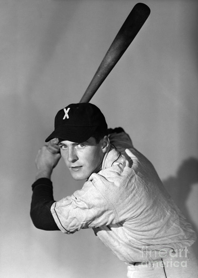 Baseball Player At Bat, Portrait Photograph by Debrocke/ClassicStock
