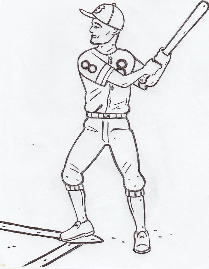 Sports Series Sketchy Pencil Drawing Baseball Stock Illustration 281297639