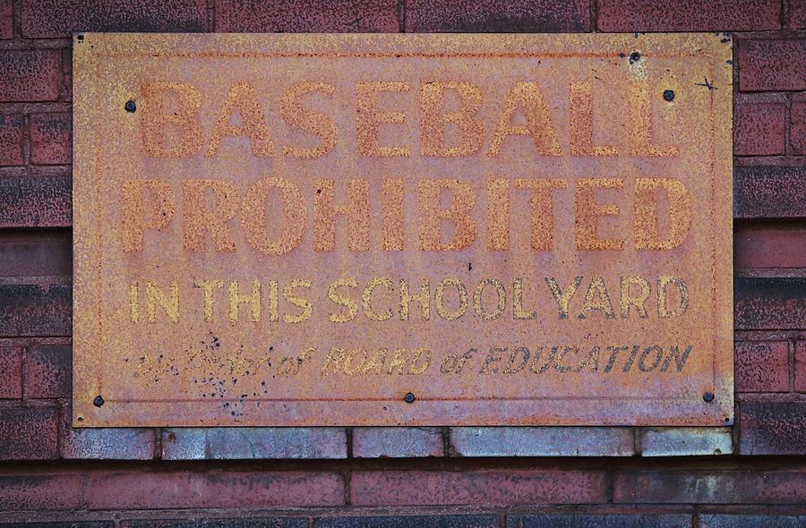 Baseball Prohibited Photograph by Christopher Miles Carter - Fine Art ...