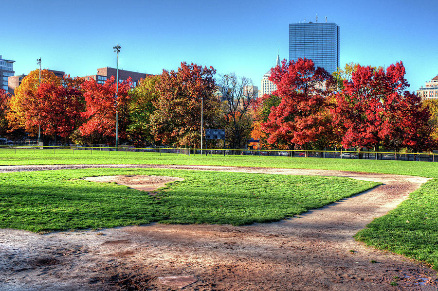 Baseball season is over Boston MA Boston Common Baseball Field Photograph by Toby McGuire