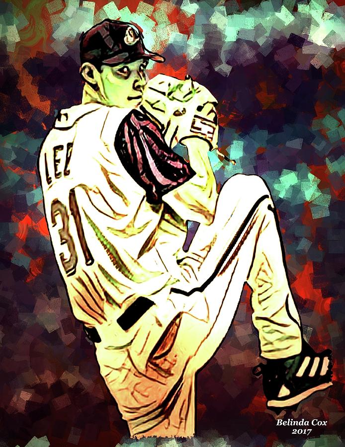 Baseball Sport Pitcher Cliff Lee Digital Art by Artful Oasis