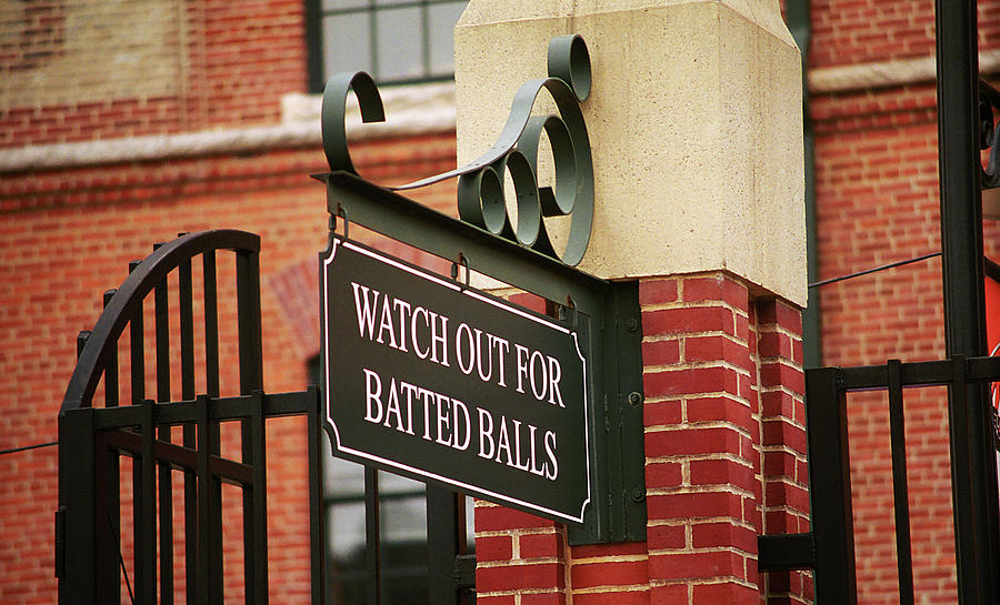 Baltimore Photograph - Baseball Warning by Frank Romeo