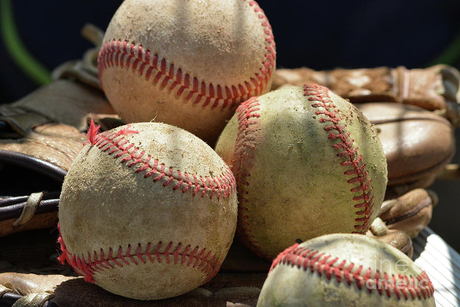Baseballs and Glove Photograph by Leah McPhail