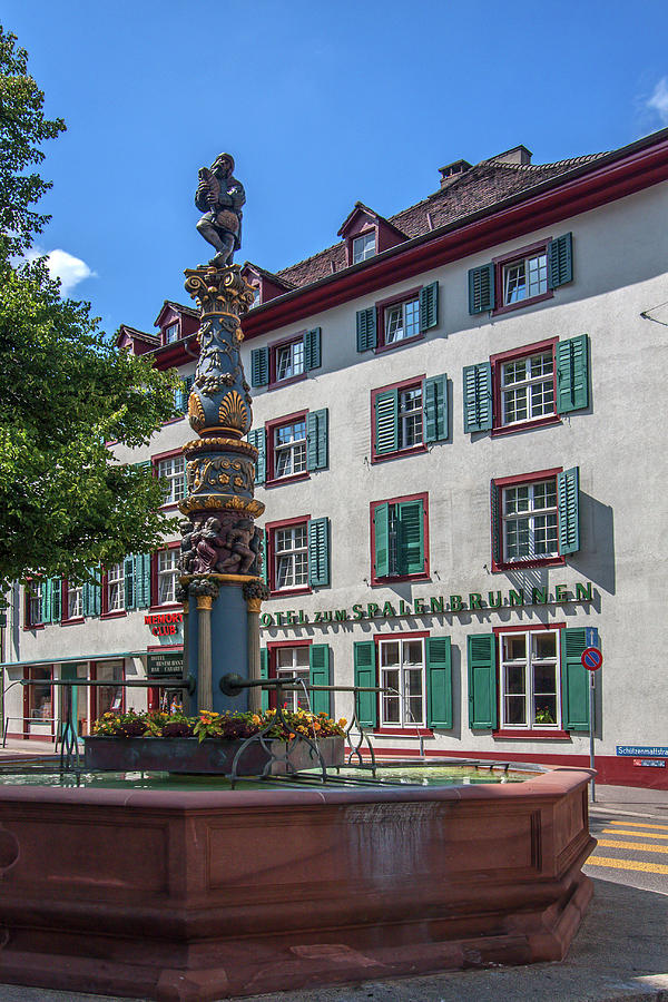 Basel Fountain Photograph by Sally Weigand